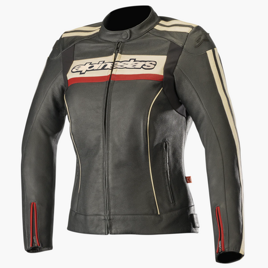 Blouson moto en cuir femme Alpinestars d'occasion