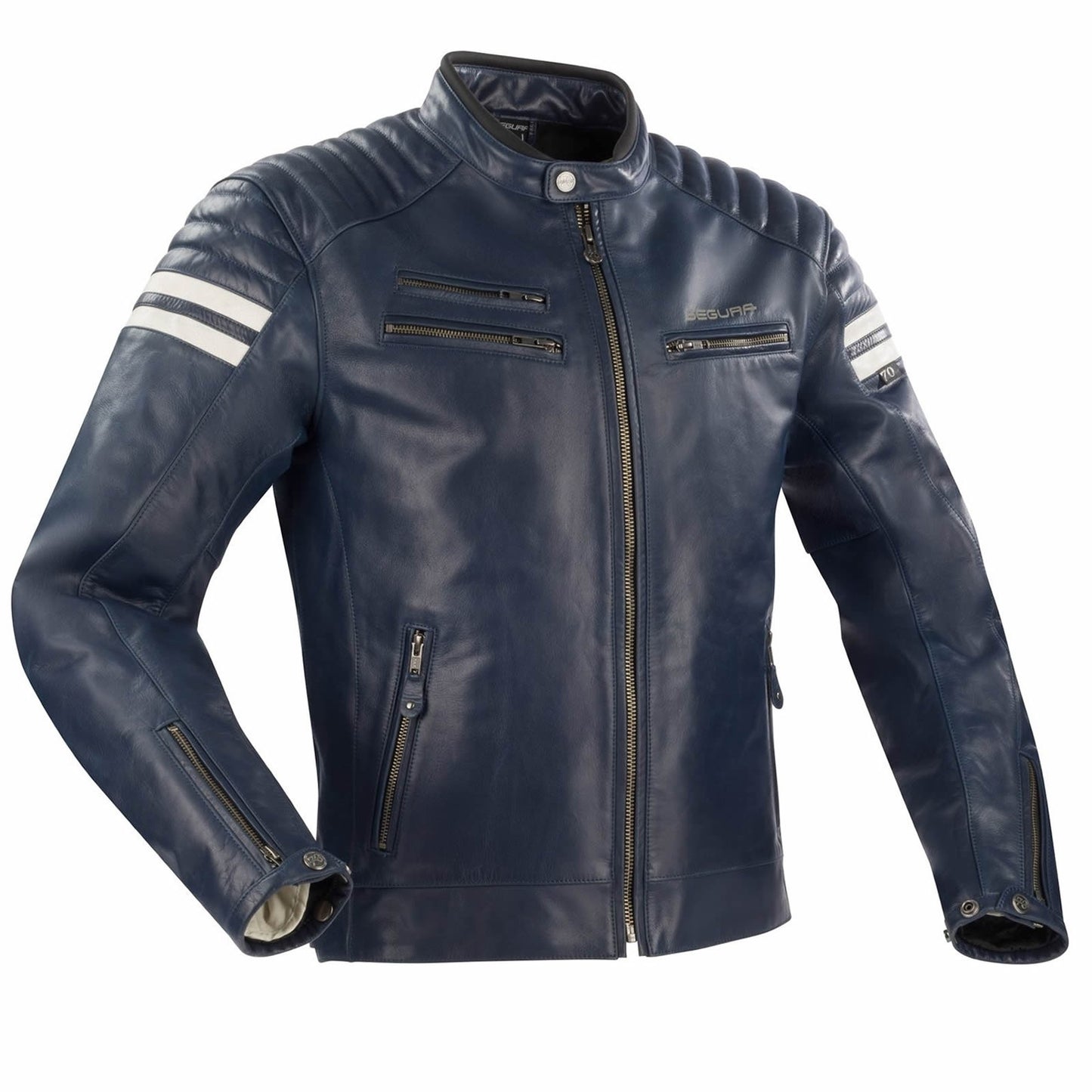 Blouson moto en cuir homme Segura d'occasion
